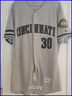 Majestic Cincinnati Reds Memorial Day Ken Griffey Jr Team Issued Game Jersey