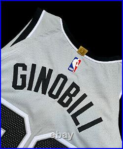 Manu Ginobili Spurs Game Jersey Nba Champion Nike Worn Used Issued Last Season
