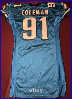 Marco Coleman Jacksonville Jaguars NFL Team Issued Teal Game Jersey (GA Tech)