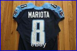 Marcus Mariota Auto Signed Nike Tennessee Titans Team Game Issue Jersey Used Coa