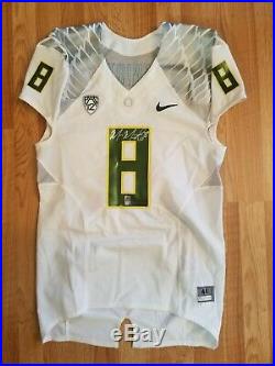 Marcus Mariota Oregon Ducks Game Jersey Team Issued Un Worn Used Signed Holo #8