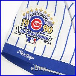 Mark Grace Signed 1990 All-star Game Issued Chicago Cubs Pin-stripe Jersey