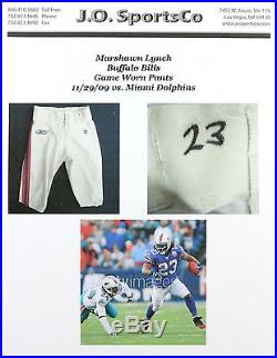 Marshawn Lynch 2009 Signed Game Issued Buffalo Bills Worn Jersey Uniform Loa