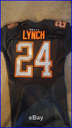 Marshawn Lynch Pro Bowl jersey game issued coa + Proof! Seahawks Beast Mode Rare