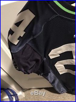 Marshawn Lynch Used Worn Seattle Seahawks Game Jersey 2011 Team Issued Blue Rbk
