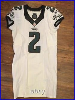 Matt Barkley AWAY Philadelphia Eagles 2014 Game Used Issued Awesome Jersey NICE