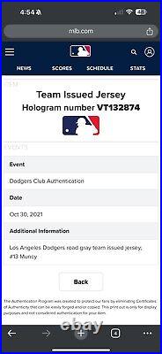 Max Muncy Los Angeles Dodgers Team Issued Jersey 2021 MLB Auth