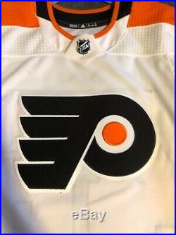 MiC Game Used Team Issued Philadelphia Flyers Adidas Away Jersey #46 Vorobyev 56