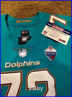 Miami Dolphins Game Issued Jersey London Coa Eric Smith 10/1/17