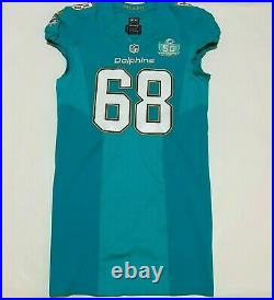 Miami Dolphins Nike Team Issued #68 Browning Game Used Worn Football Jersey NFL