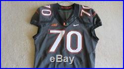 Miami Hurricanes Smoke Authentic Game Issued Used Jersey Sz 50