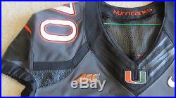 Miami Hurricanes Smoke Authentic Game Issued Used Jersey Sz 50
