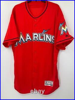 Miami Marlins 2016 Game Used Team Issued Majestic Spring Training Jersey Size50