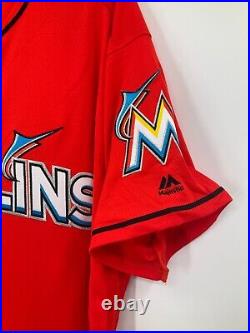 Miami Marlins 2016 Game Used Team Issued Majestic Spring Training Jersey Size50