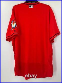 Miami Marlins 2016 Game Used Team Issued Majestic Spring Training Jersey Size50