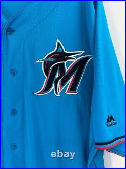 Miami Marlins Game Used Team Issued Majestic Spring Training Jersey Size 50