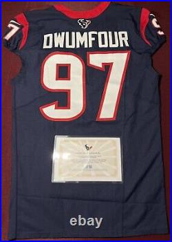 Michael Dwumfour Houston Texans NFL Authentic Team Issued Game Jersey (Rutgers)