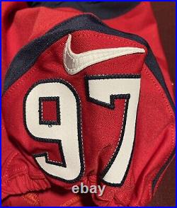 Michael Dwumfour Houston Texans NFL Team Issued Battle Red Game Jersey (Rutgers)