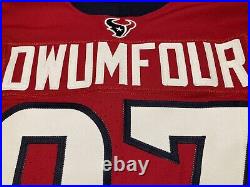 Michael Dwumfour Houston Texans NFL Team Issued Battle Red Game Jersey (Rutgers)