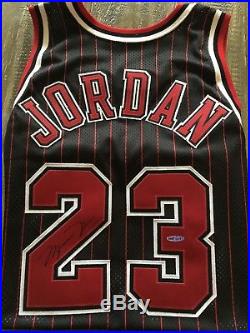 Michael Jordan 1996 Game Issued Champion Pro Autographed Gold Logo Jersey Uda