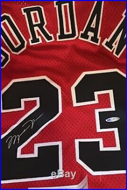 Michael Jordan Upper Deck UDA Signed GOLD LOGO Game Issued Pro Cut Jersey 96-97