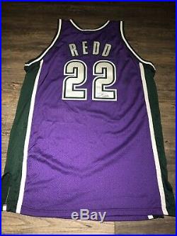 Michael Redd Game Issued Milwaukee Bucks Autographed Jersey