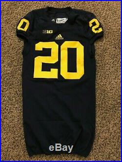 Michigan Wolverines Adidas Authentic Game Used Worn Issued Jersey #20 HART sz 44