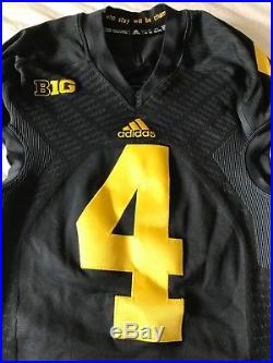 Michigan Wolverines Authentic Game Issued Techfit Adidas Jersey #4 (XXL)