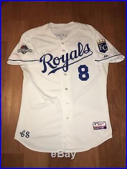 Mike Moustakas Game Used 2015 Jersey Royals Playoff Issued Mlb Coa World Series