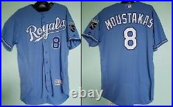 Mike Moustakas Kansas City Royals 2017 Game Team Issued Blue Jersey