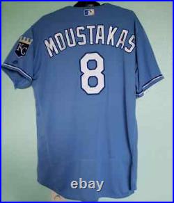 Mike Moustakas Kansas City Royals 2017 Game Team Issued Blue Jersey