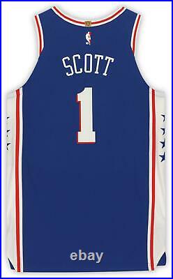 Mike Scott Philadelphia 76ers Player-Issued #1 Blue Jersey from the