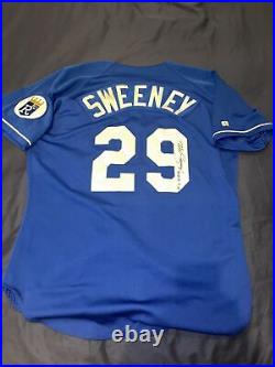 Mike Sweeney Kansas City Royals Game Issued Autographed Russell Jersey Size 48