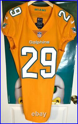 Minkah Fitzpatrick Miami Dolphins Neon Color Rush Team / Game Issued Nike Jersey