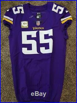 Minnesota Vikings 2018 Nike Game issued Jersey Captain Patch Anthony Barr coa