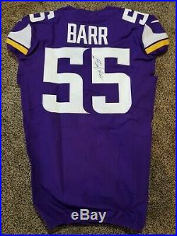 Minnesota Vikings 2018 Nike Game issued Jersey Captain Patch Anthony Barr coa
