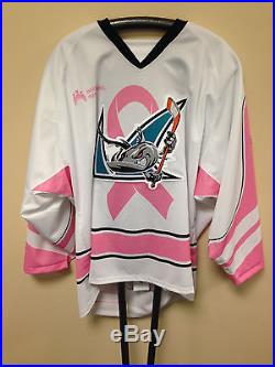 Mirco Mueller Game Issued Pink in the Rink Jersey Size 56