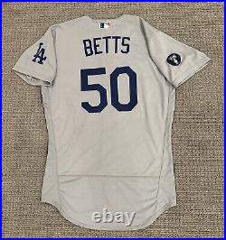 Mookie Betts Los Angeles Dodgers Team Issued Jersey 2022 Skully Patch MLB Auth