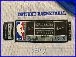 NBA 2018-19 Detroit Pistons Nike Game Worn Andre Drummond Jersey Team Issued COA
