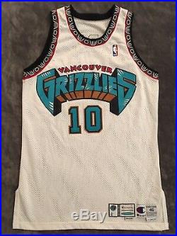 NBA Jersey Champion Game Issued Mike Bibby Jersey Vancouver Grizzlies Jersey
