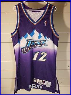 NBA Official Utah Jazz 2000-2001 Season Game Used/Issued John Stockton Jersey