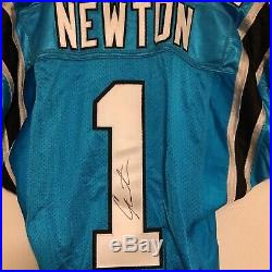 NFL Carolina Panthers CAM NEWTON Signed Auto ISSUED GAME JERSEY Un Worn Used PSA