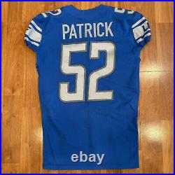 NFL Game Issued Detroit Lions Jersey Natrez Patrick Linebacker Cut 2021 Season