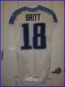 NFL Game Issued/Worn 2013 Nike Tennessee Titans Kenny Britt Jersey Size 40