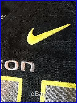 Nike Oregon Ducks Football Game Worn #54 Black Mens Sz 48 Team Issued Jersey L S