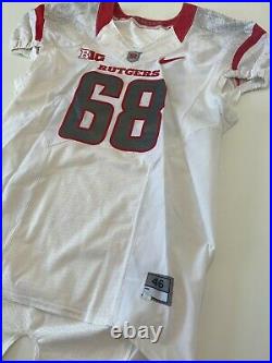 NIKE Rutgers Football Game Worn Issued Jersey Big Ten NCAA F. A. M. I. L. Y. Size 46