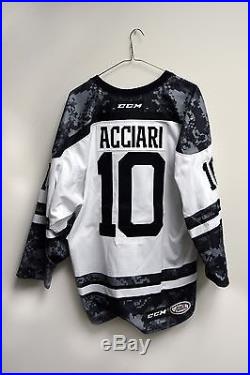Noel Acciari Providence Bruins Game Issued Military Jersey