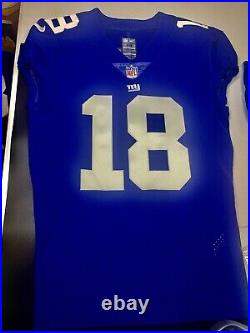 NY Giants #18 Isaiah Hodgins Auto Game Issued Jersey