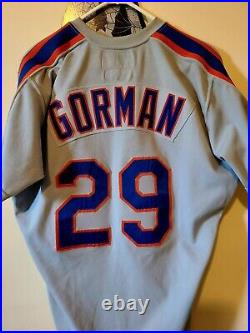 NY METS game Issued /used Tom Gorman 1985 Road Jersey