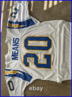 Natrone Means San Diego Chargers game Issued Throwback Jersey. 1994 Superbowl Yr